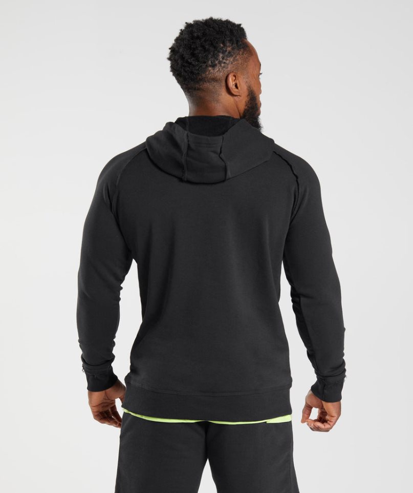 Men's Gymshark Legacy Hoodie Black | NZ 6IXOFE